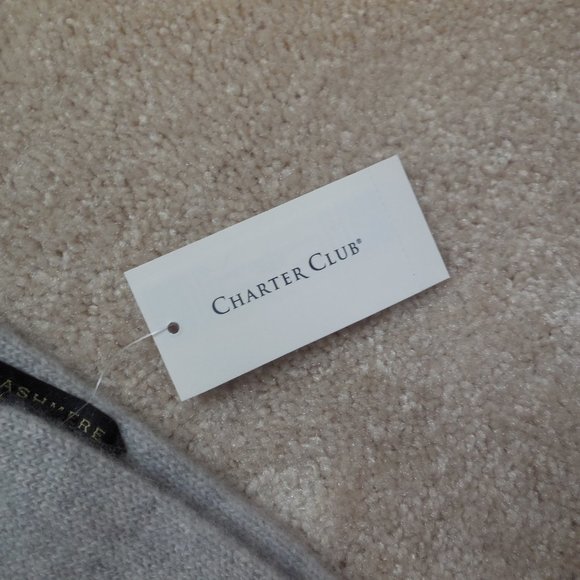 Women's Charter Club Cashmere Headband 100% Cashmere Bow Design O/S Light Gray - Picture 6 of 9